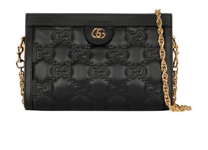 Small GG Matelasse Bag, £1,200, Handbags, Black, Leather, Front view